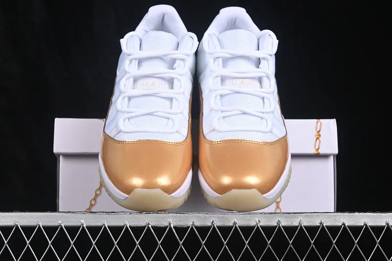 All categories Air Jordan Jordan series basketball shoes Air Jordan 11 Air Jordan 11 Low "Metallic Gold" AJ11 Joe 11 Platinum AH7860-102